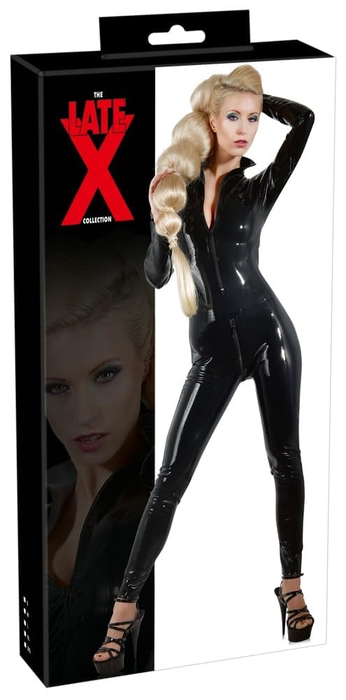 The Latex Collection Latex Catsuit, Black, Large