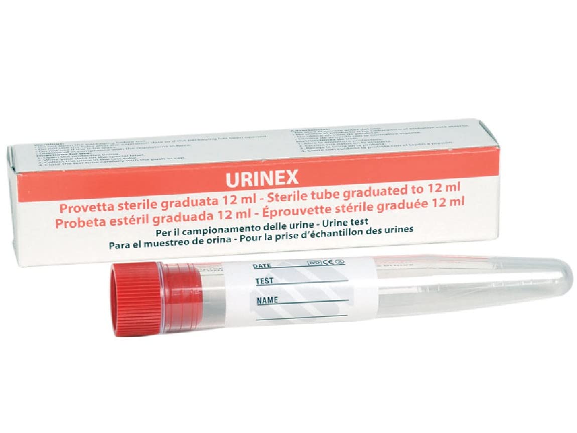 Urine Test Tube, Sterile, 12 mL Capacity (Pack of 100)