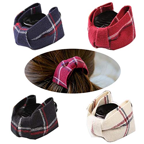 Hair claw 4 Colors,lady's bow hair clip,Non-slip Fashion Accessories4 Pieces Gift wrapping - Thumbnail 6