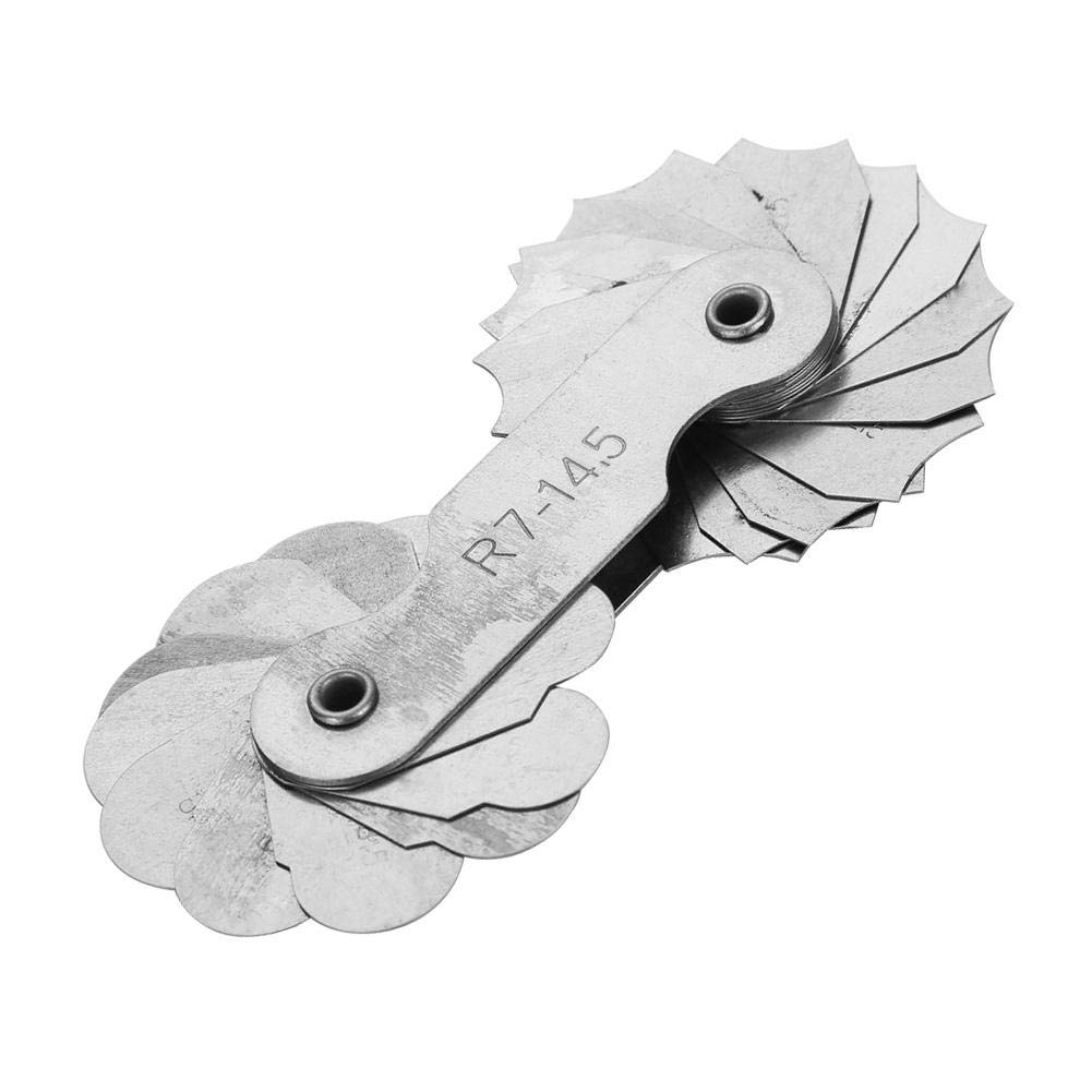 Radius Fillet Gauge Stainless Steel External Internal Concave Convex Measuring Tool(R7-14.5MM)