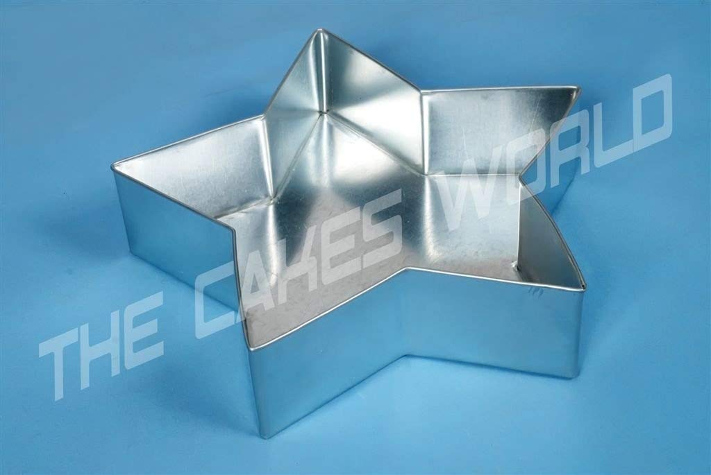 The Cakes World Single Star Shape Birthday Wedding Anniversary Cake Tin Mould Pan by Euro Tins (12")