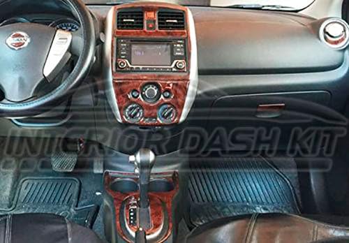 NISSA VESRA Interior Burl Wood Dash Trim Kit Set For Nissan Versa Note 2015 2016 2017 2018