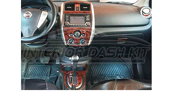 Amazon Com Interior Burl Wood Dash Trim Kit Set For Nissan Versa Note 15 16 17 18 Automotive
