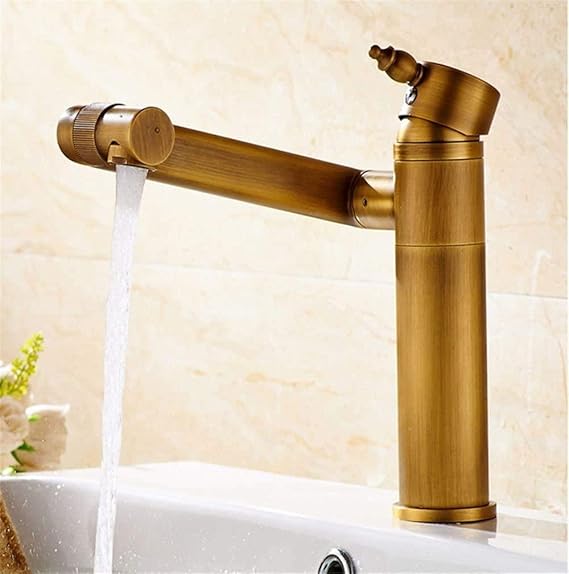 Grifo de baño Apto para Lavabo y Lavabo de baño Latón Antiguo Agua fría