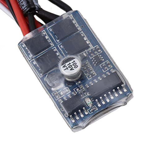 Mxfans RC 1:16 1:18 Multi-color 20A Programmable ESC Brush Reverse Speed Controller With Brake For 130/180/260/280/380 Motor Upgrade