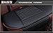 EDEALYN Auto Interior Accessories Styling PU Leather Charcoal Car Seat Cover Pad Seat cushion Mat Protective Cover for Car/ Office Chair ,Universal Seatpad (Black- Back row)