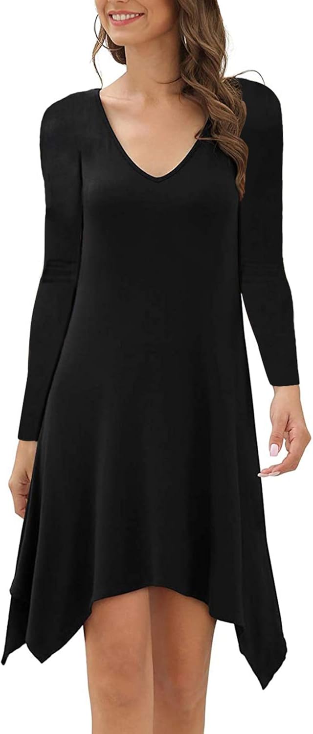 black flowy mini dress