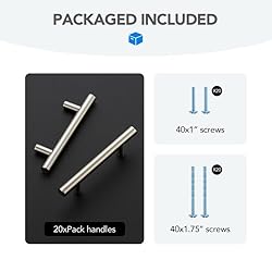 HOME EDIT Brushed Nickel Cabinet Handles 3 Inch