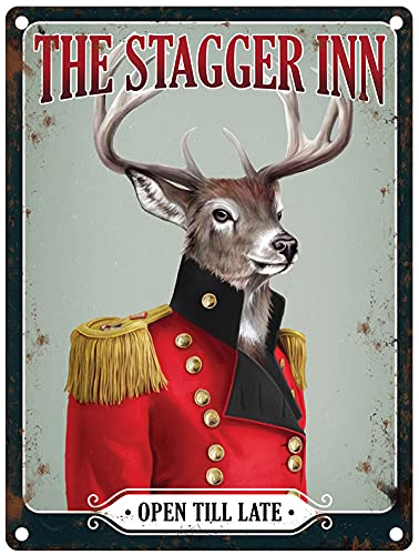 Small (150 x 200mm) Metal Sign - The Stagger Inn (Pub Sign)