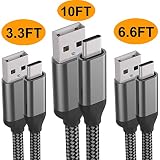 USB C Cable,10FT 6FT 3FT,Fast Charging,Nylon,Charger Cord For LG Stylo 4,G8 G7 V40 V35 ThinQ,Samsung Galaxy S10e S10 S9 Plus Note 9 8,Moto G7 G6 Z3,Google Pixel 3 XL,ZTE Blade,2018 iPad Pro,OnePlus 6T