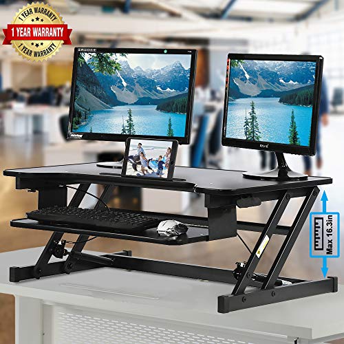 Best Fancierstudio Riser Desk Standing Desk Extra Wide