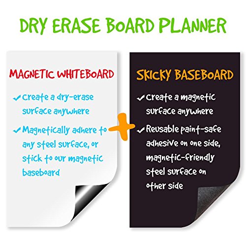 Magnetic refrigerator calendar 17" x 11" dry erase boar…
