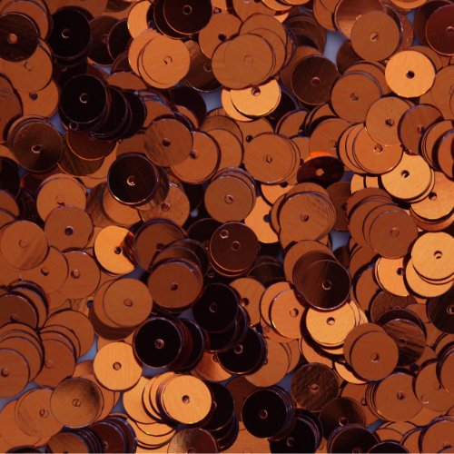 8mm FLAT SEQUINS BRONZE Loose sequins for embroidery, applique, arts, crafts, and embellishment. Made in USA