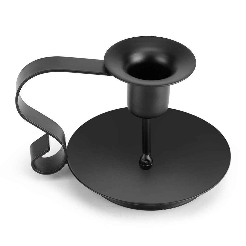 Taper Candle Holder, Retro Iron Cone Candlestick Hand Made Candlestick Stand Home Candlelight Dinner Decor