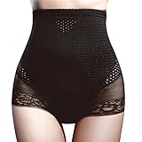 Shymay Women's Shapewear Brief Lace Minizing High Waist Tummy Control Panties