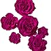 Ling's moment Crepe Paper Flowers, 6 X Rose Handcrafted Flowers(8''-6'' Assorted), Paper Flower Decorations for Nursery Wall Display Wedding Anniversary Baby Shower