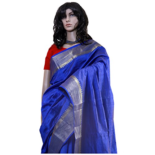 Raw Tashar Mangal Giri - Bengal Handloom Saree - Image 3