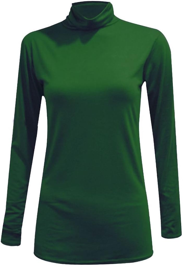 RIDDLED WITH STYLE Ladies Long Sleeve Polo Roll Neck Jumper Top Womens Turtle Neck