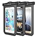 Universal Waterproof Case, TETHYS IPX8 Certified Waterproof Dry Bag for Cellphone iPhone 6 6S Plus, SE 5 5S 5C 7 Pro, Galaxy S7 S6 Edge,Note 7 6 5,4,HTC LG Sony Nokia up to 6.0” diagonal - Black