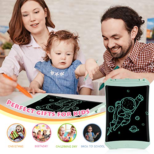 KOKODI LCD Writing Tablet 8.5 Inch, Drawing board Doodle Board with Lock Function, Erasable Reusable Electronic Doodle Pads Writing Board Gift for Kids and Adults at Home,School and Office (Green)