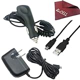 for Samsung Galaxy Victory 4G LTE , Car Charger, Wall Home Charger, Micro USB Charging Data Cable, RuCell brand Suede cleaning Cloth