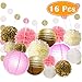 Paxcoo Pink and Gold Party Supplies for Birthday Decorations (Pink and Gold Party Supplies)