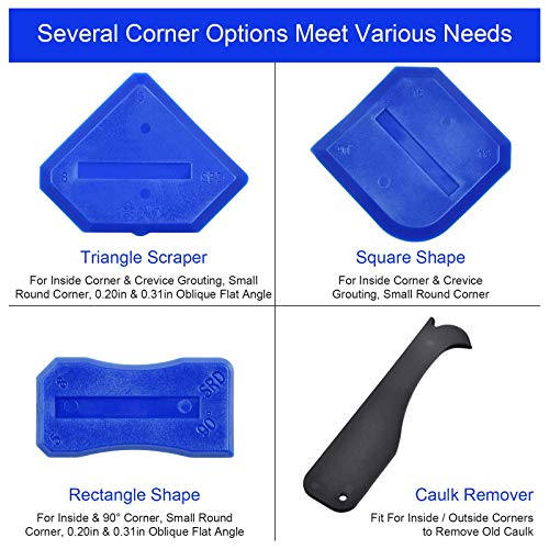 Grout Removal tool for Tile,Caulk Tools to clean Joint of Window， tile grout tools With 5 Functions, To finishing Kitchen Bathroom and Sink