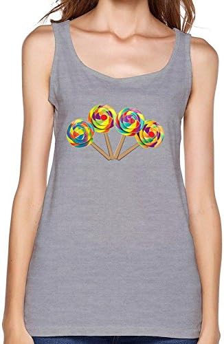 Susueky Women's Lollipop Doodle Style Sleeveless Tank Top XXXL