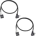 Duttek Micro USB to Motherboard Header Cable 1.65FT/50CM, Left Angled 90 Degree Micro USB Male to 9 Pin Motherboard Female Dupont Extended Cable (2-Pack)