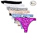 Barbra Lingerie Women's 6 Pack Satin Thong Panties (Satin Thong, Medium)
