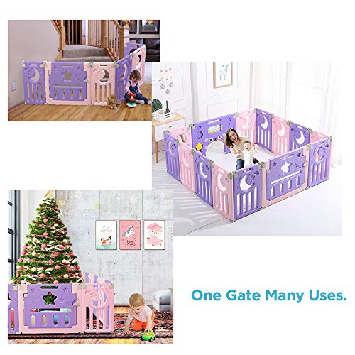 Baby Playpen, Dripex Foldable Kids Activity Centre Safety Play Yard Home Indoor Outdoor Baby Fence P - //coolthings.us