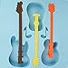 HDE Guitar Shaped Music Party Silicone Jello Chocolate Mold Ice Cube Tray with 3 Neck Drink Stirrers