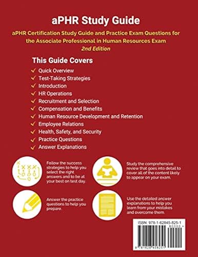 aPHR Study Guide: aPHR Certification Study Guide and Practice Exam 