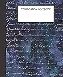 Composition Notebook: Vintage Mermaid Letters Faux Ombre Glitter Glam College Ruled Notebook Lined School Journal