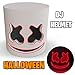 DJ LED Helmet - Halloween Light up Full Head Mask for Kids and Adults - Music Festival Party Merch Headgear Cosplay Costume Red
