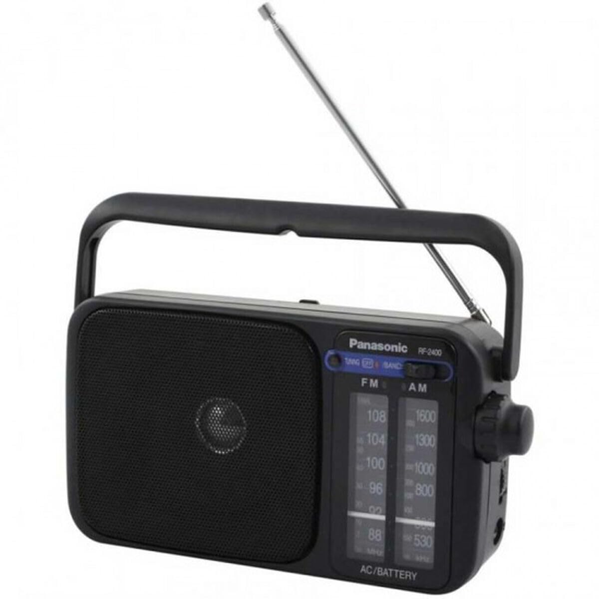 Panasonic RF-2400DEG-K Portable AM/FM radio with AC/DC and H/P Socket