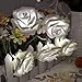 NYKKOLA 20 LED Battery Operated String Flower Rose Fairy Light Wedding Room Garden Christmass Decor (White)