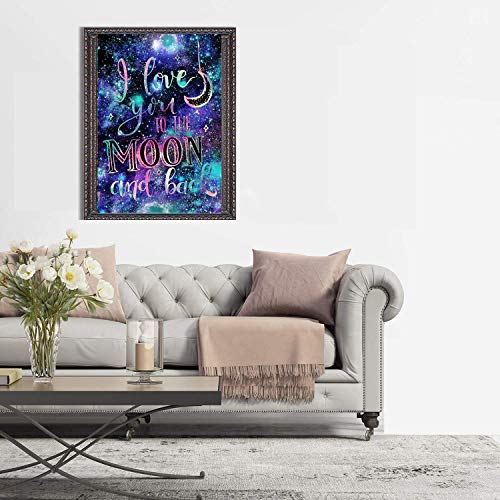 5D Diamond Painting Full Drill, 16"X12" Blue Love Story DIY Diamond Painting by Number Kits, Rhinestone Crystal Drawing for Adults Kids, 40x30cm Mosaic Making for Wall Decoration - Thumbnail 2