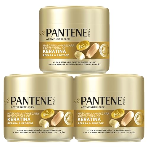 Pro-V Repara Y Protege Mascarilla Protectora De Keratina 3X300ml Para Pelo Seco Y Dañado. Ayuda A Reparar 6 Meses De Daños En Un Solo Uso