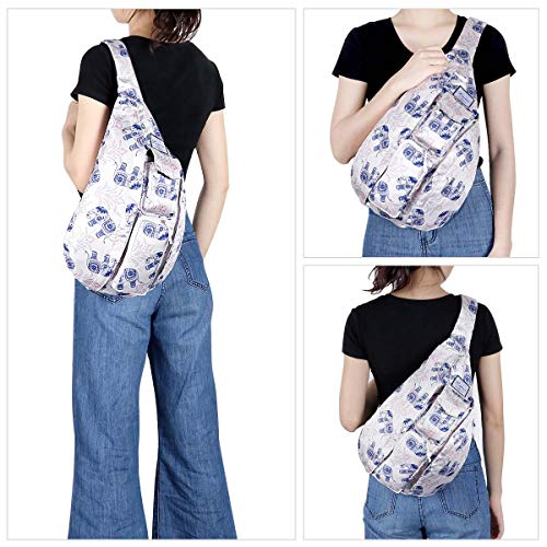 KAMO Sling Backpack - Rope Bag Crossbody Backpack Travel Multipurpose Daypacks for Men Women Lady Girl Teens