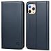 SHIELDON iPhone 11 Pro Case, Genuine Leather iPhone Wallet Case RFID Blocking Credit Card Slots Magnetic Folio Cover Kickstand Protective Case Compatible with iPhone 11 Pro (5.8 Inch) - Dark Blue