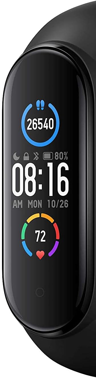 Xiaomi Mi Band 5 Smart Wristband 1.1 inch Color Screen Miband with Magnetic Charging 11 Sports Modes Remote Camera Bluetooth 5.0 Global Version - Black