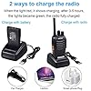 Nineaccy Walkie Talkies Rechargeable Walkie Talkie Long Range 2 way radio Set Walky Talky with Earpieces Handheld Transceiver with LED Light for Adults- (2 Pcs)