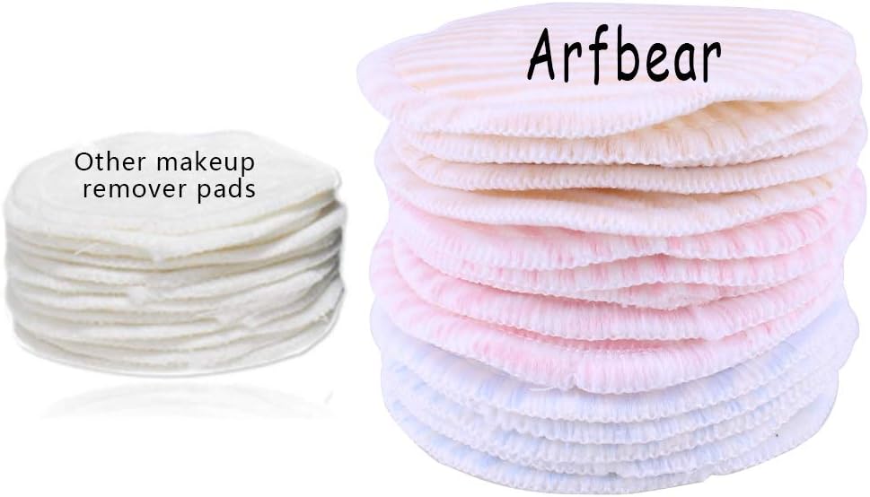 Arfbear Washable Remover Pads 16 Stuks Bamboe Remover Pads Biologische Wattenpads Met Herbruikbare Waszak Voor Alle Huidtypes Amazon Nl