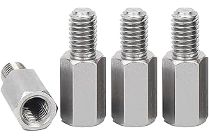 Kado Wall Mount Spacer Adapter Set for Desktop/Portable Monitor, 4pcs M4x10mm Hex Stainless Steel Standoff Spacer Screw Nut Bolt Motherboard Prototyping Accessories for PCB, Computer & Circuit Board