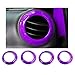 E-cowlboy 18 PCS Full Set Interior Decoration Trim Kit Steering Wheel Center Console Door Handle Air Conditioning Vent Cup Holder Gear Cover Trim for Jeep Wrangler JK JKU 2011-2018 4-Door (Purple)