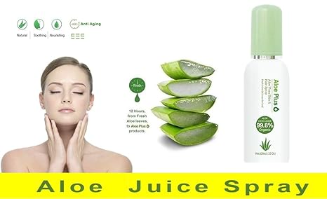 Aloe Vera Gel, 99.8% PURER SAFT Aloe Skin & Hair Spray von 3 Jahre Organische Aloe Pflanze für Haut, Haare und Körper, 100 ml
