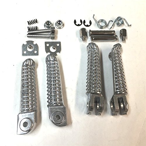 image for SMT-MOTO Motorcycle Polish Front Rear Foot Pegs Footrest Kit Fit For Y
