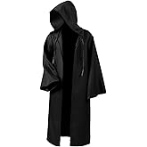 Maklulu Men Tunic Hooded Robe Cloak Knight Fancy Cool Cosplay Costume Halloween Costume Tunic Hoodies Robe Cosplay Capes