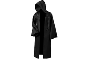 Maklulu Men Tunic Hooded Robe Cloak Knight Fancy Cool Cosplay Costume Halloween Costume Tunic Hoodies Robe Cosplay Capes